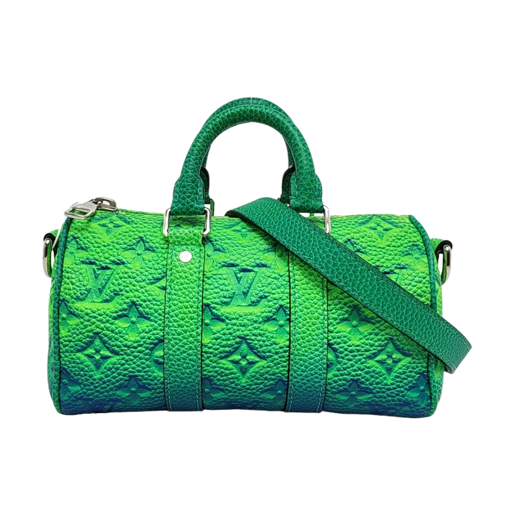 Louis Vuitton Keepall Nano Virgil Abloh Illusion Green/Blue Taurillon Leather Crossbody Bag