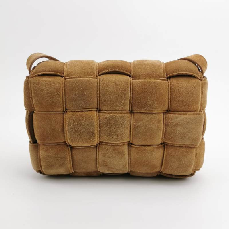Bottega Veneta Padded Cassette Suede Leather Light Brown Beige