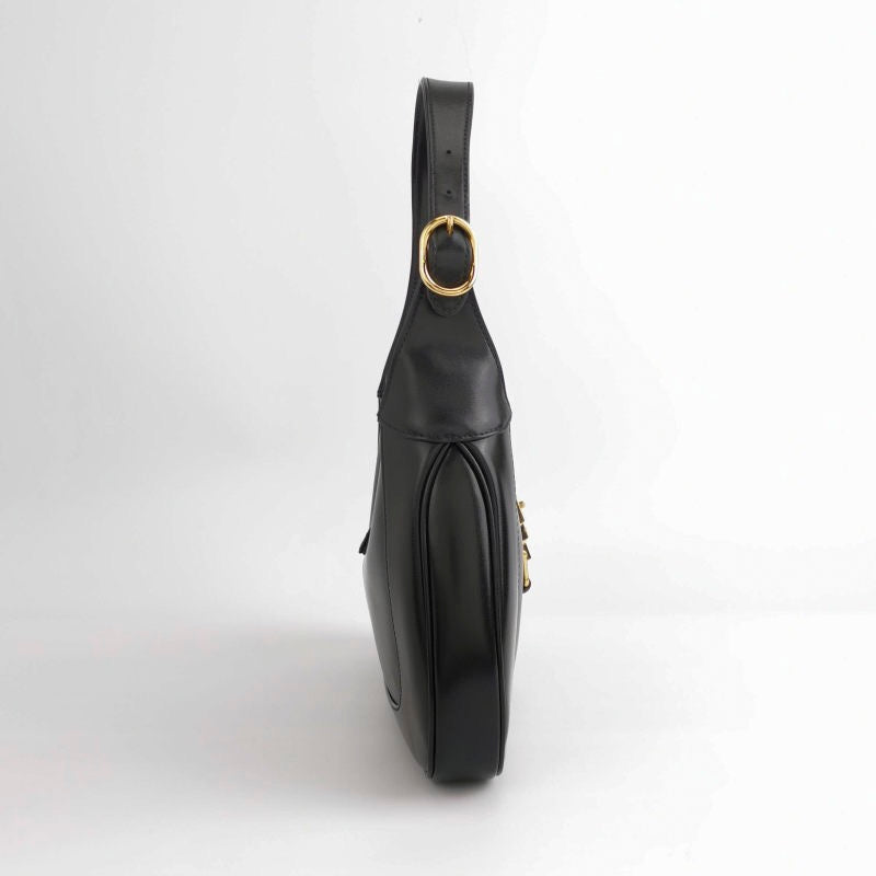 Gucci Jackie 1961 Black Leather Bag Small Piston Lock without Strap