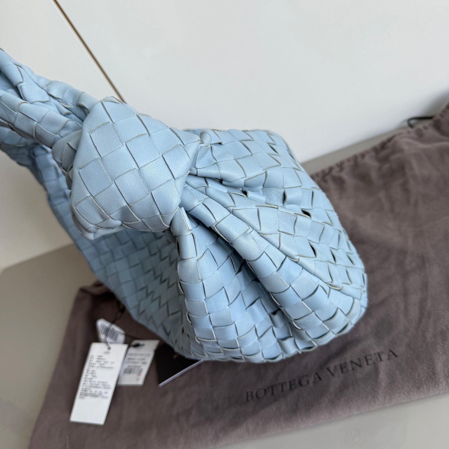 Bottega Veneta Jodie Small Baby Blue Lambskin Leather 40cm