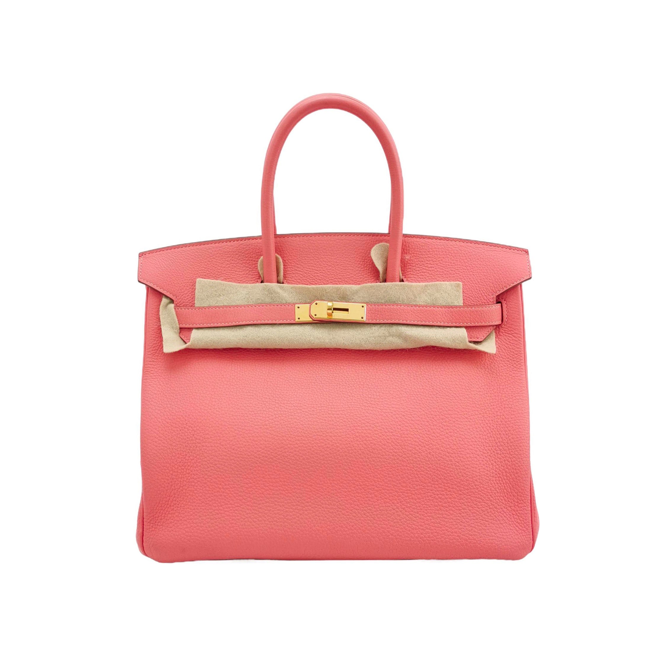Hermes Birkin 35 Togo U5 Rose Lipstick Pink Gold Hardware 2013