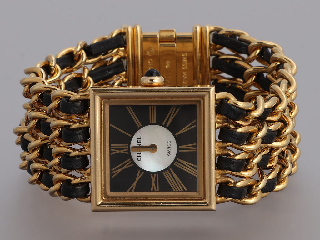 Chanel Vintage 18K Yellow Gold Mademoiselle Watch 23mm