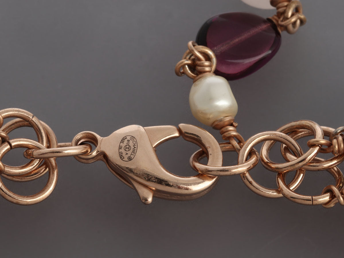 Chanel Layered Long Logo Necklace