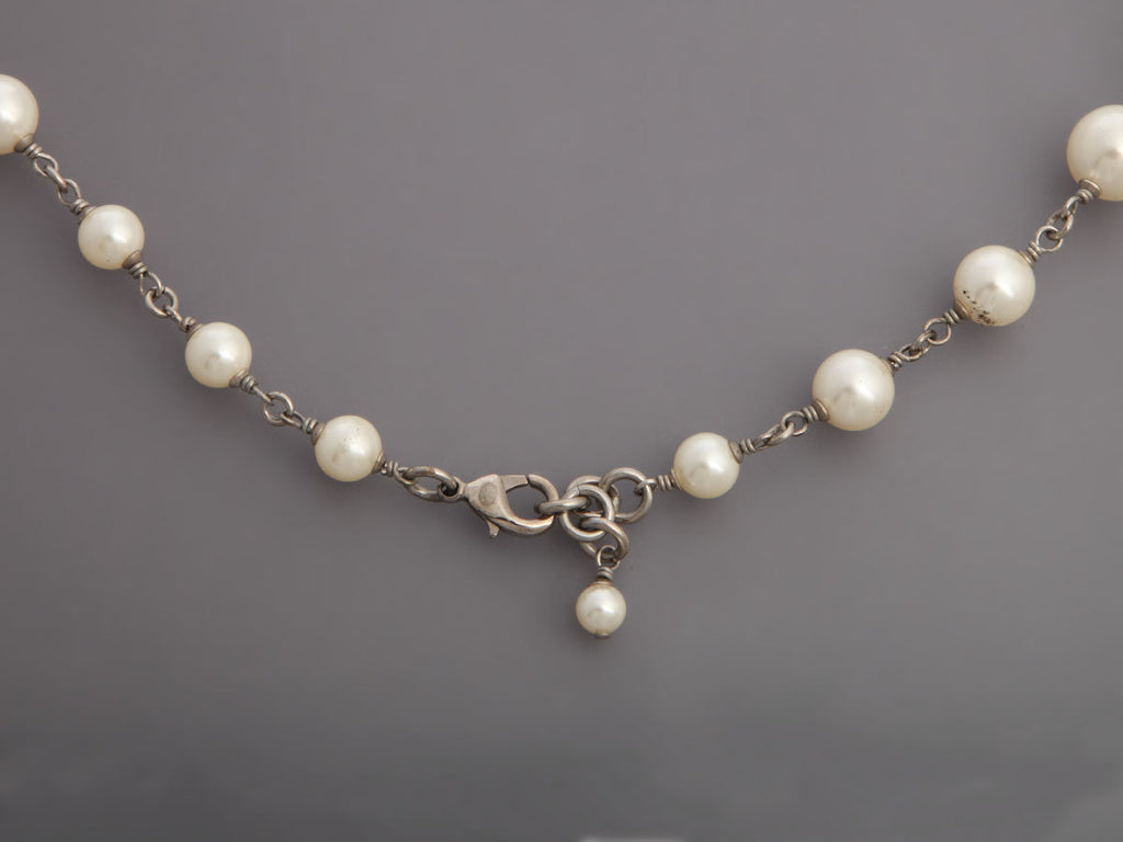 Chanel Pearl and Crystal CC Long Necklace