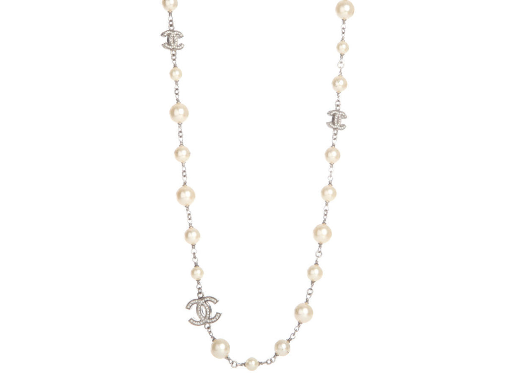 Chanel Pearl and Crystal CC Long Necklace