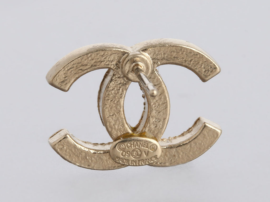 Chanel Pearl CC Logo Earrings