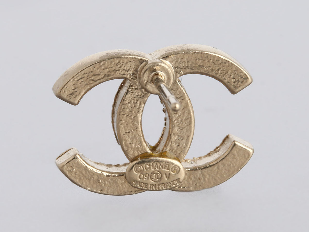 Chanel Pearl CC Logo Earrings