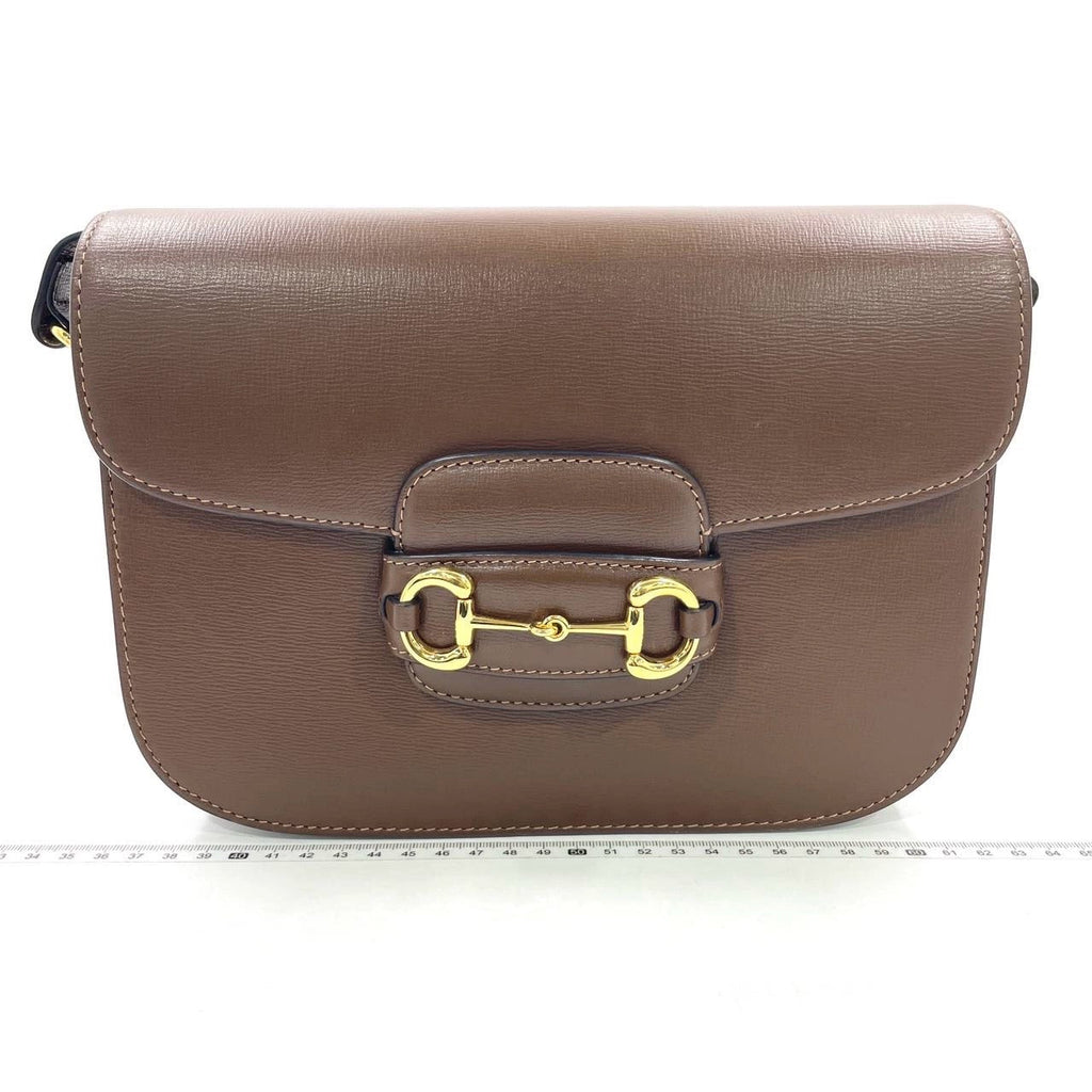 Gucci 1955 Horsebit Shoulder Bag Caramel Brown Small Leather