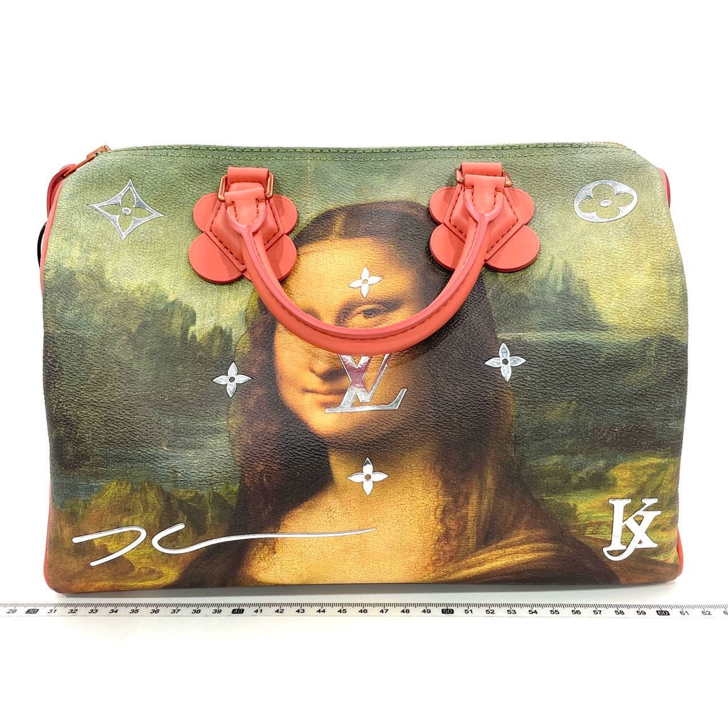 Louis Vuitton x Jeff Koons Speedy 30 Monalisa Top Handle Bag
