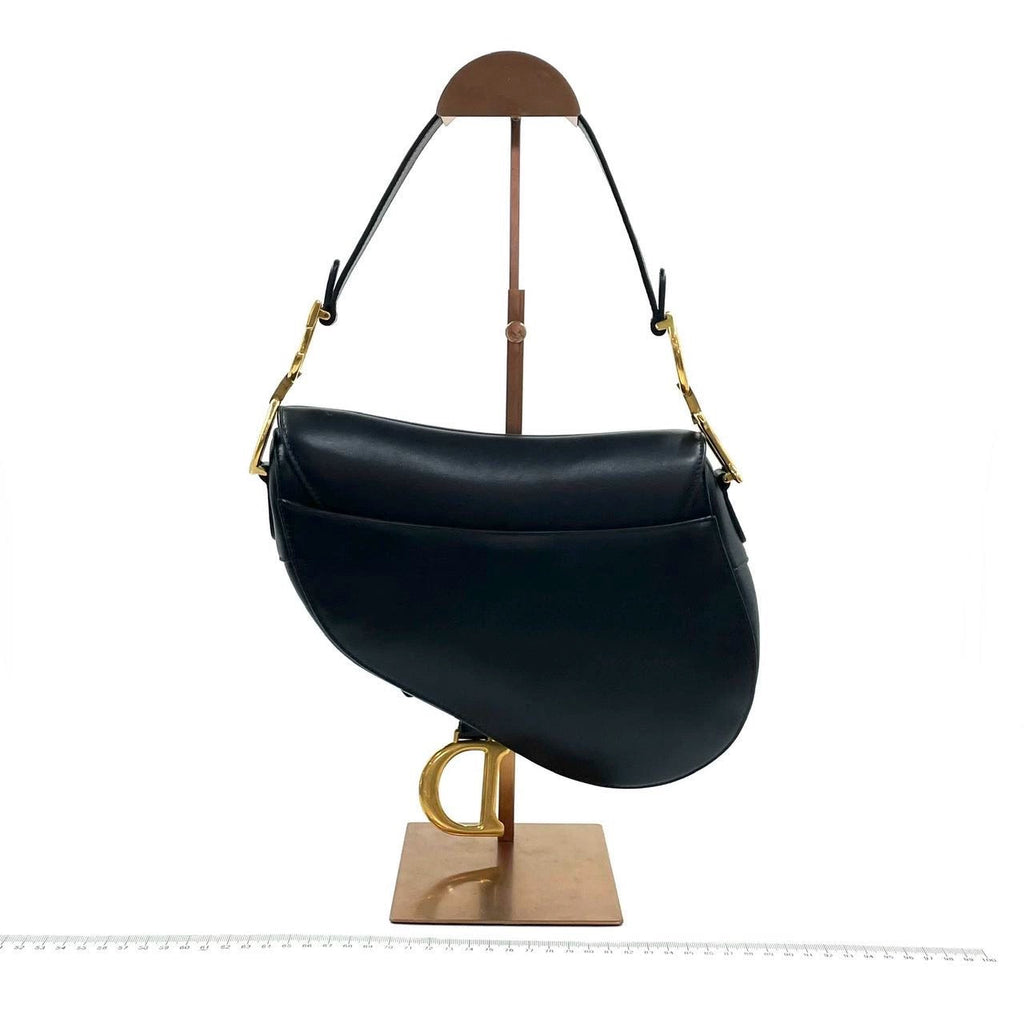 Dior Saddle 2018 Medium Smooth Calfskin Leather Bag Black