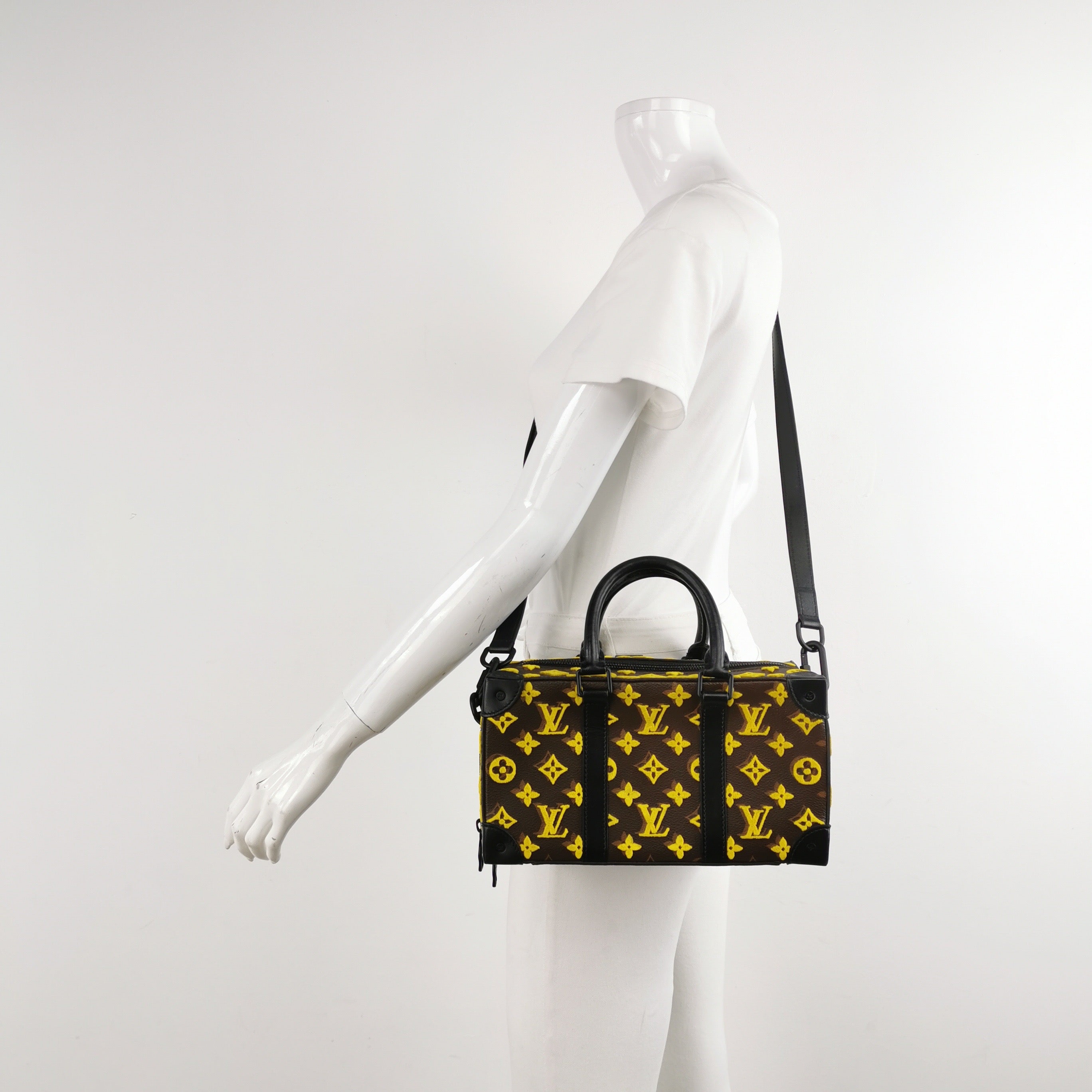 Louis Vuitton Soft Trunk Speedy Monogram Tuffetage Yellow