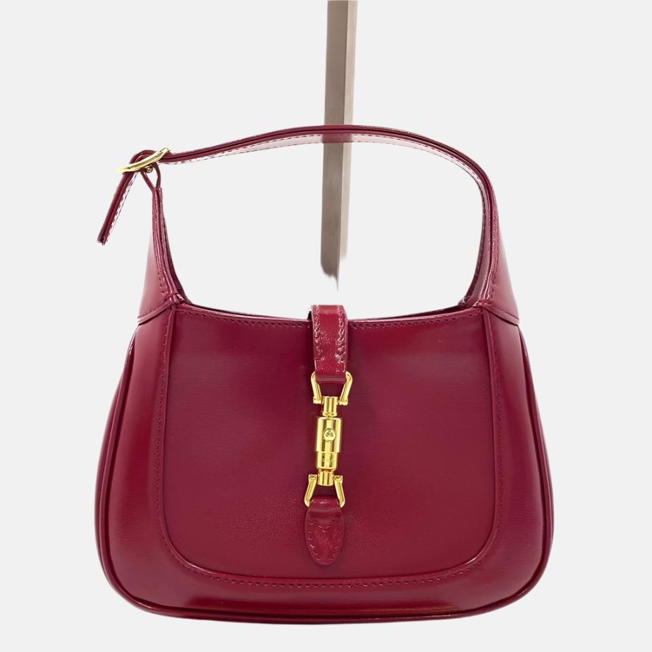 Gucci Jackie 1961 Mini Red Burgundy Leather Bag