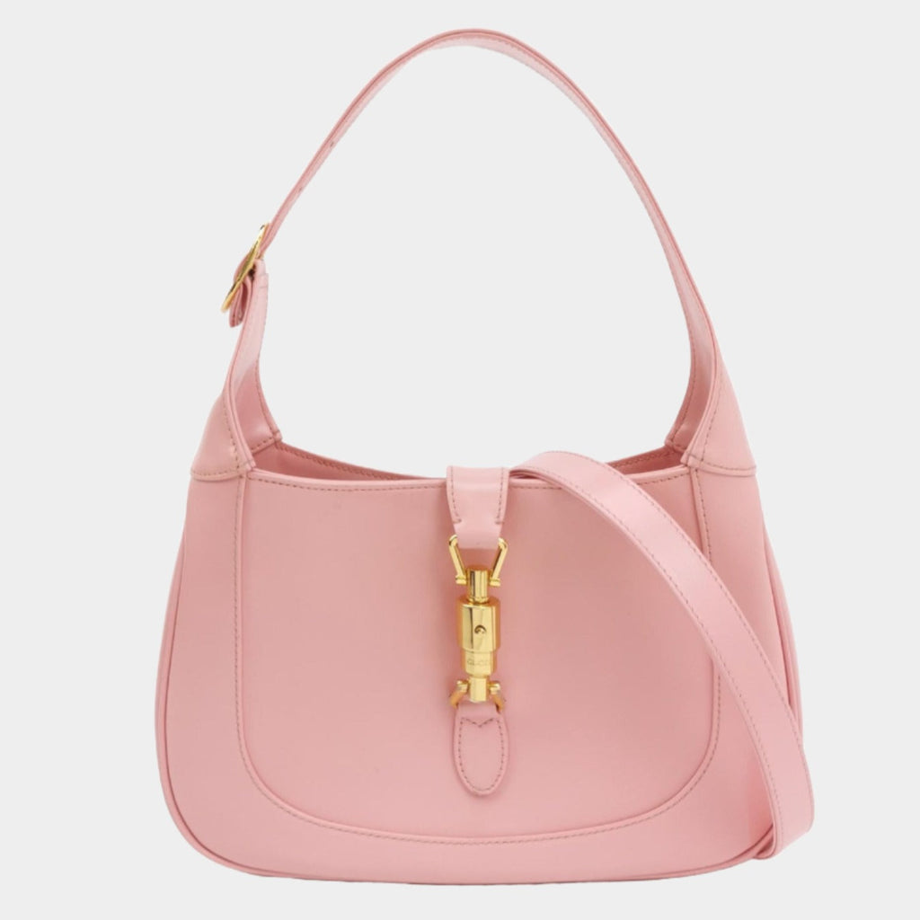 Gucci Jackie 1961 Small Leather Bag with Adjustable Strap Size Pink