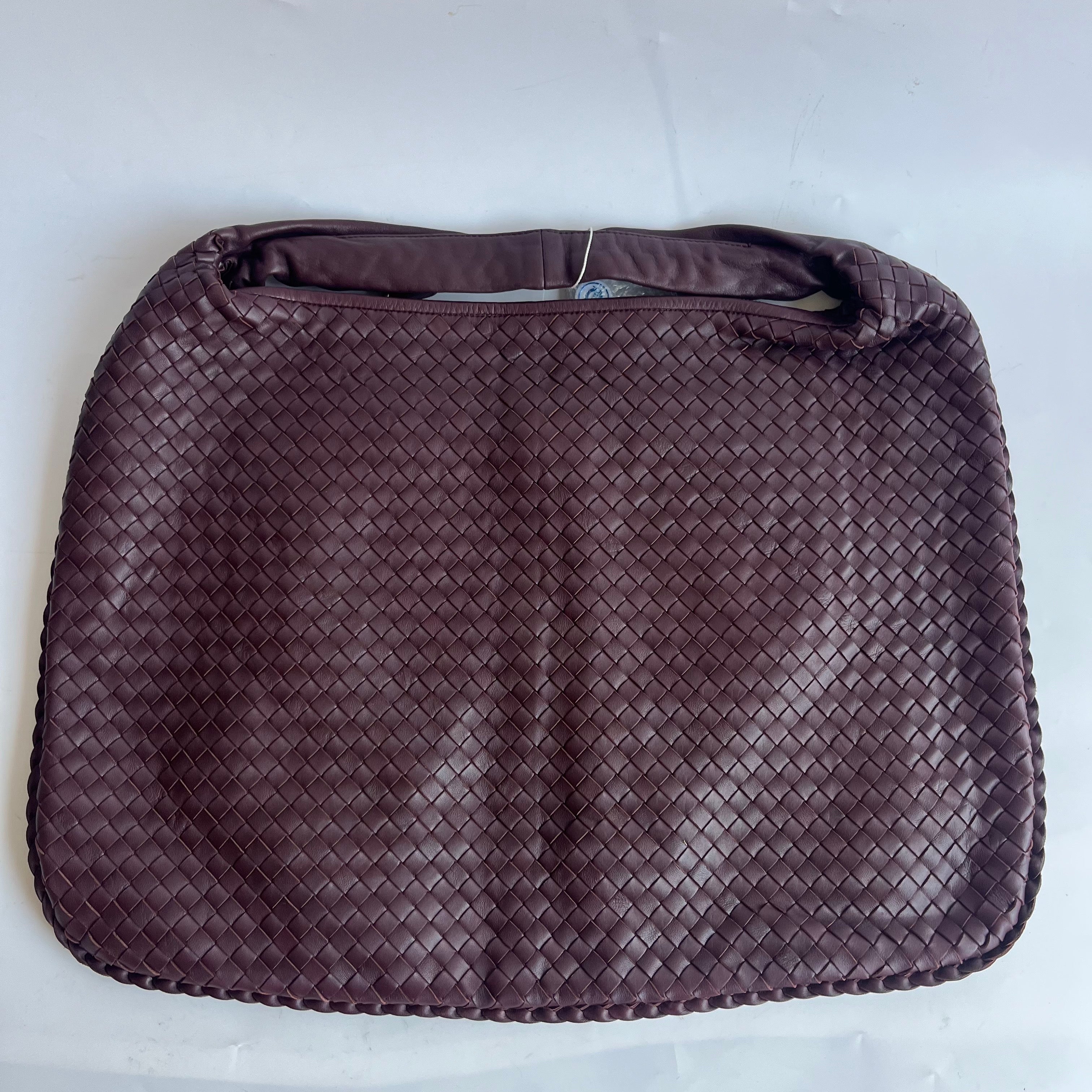 Bottega Veneta Hobo Maxi Dark Wine Burgundy Leather 51cm