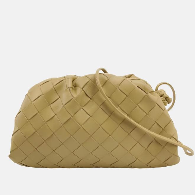 Bottega Veneta Pouch Mini Beige Leather
