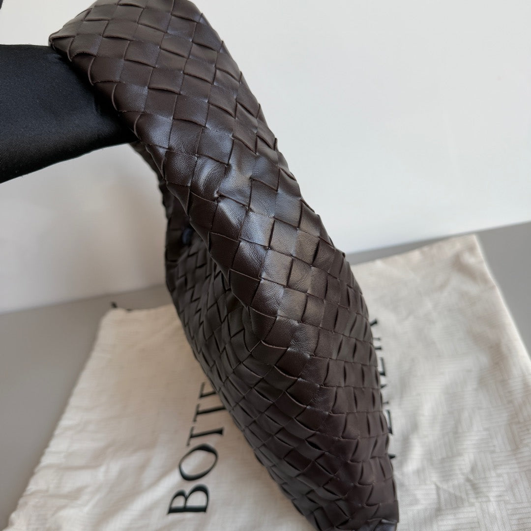 Bottega Veneta Hop Hobo Small Medium Leather Chocolate Brown