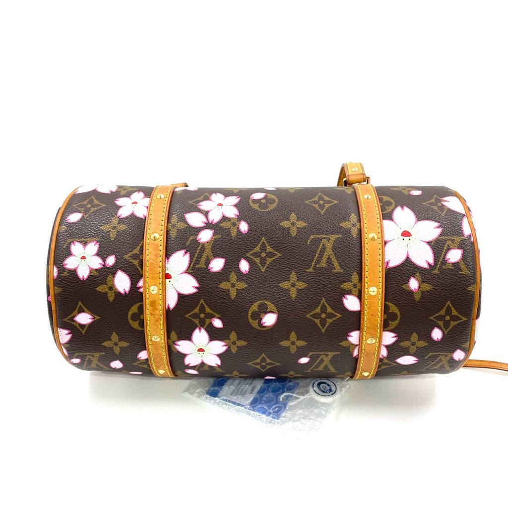 Louis Vuitton x Takashi Murakami Papillon 28 Cherry Blossom Monogram Handbag