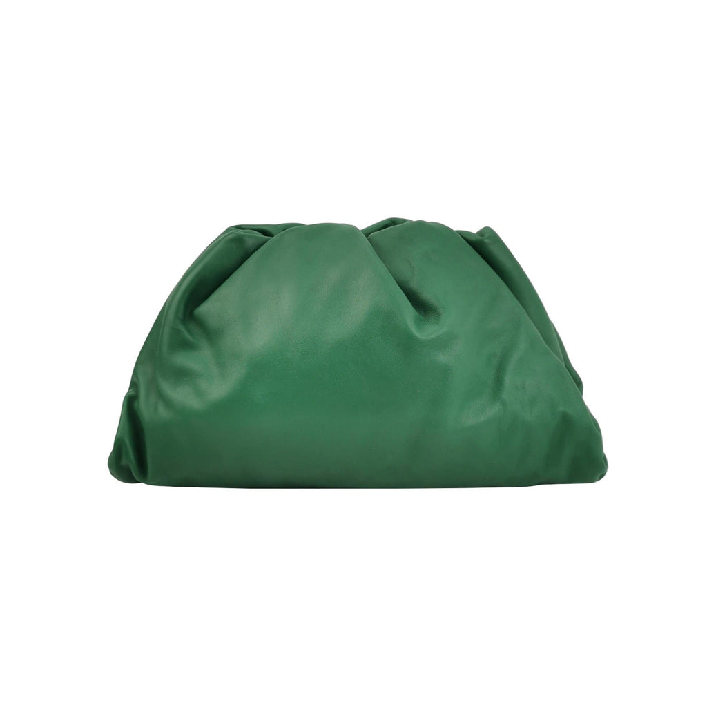 Bottega Veneta Pouch Calfskin Leather Green Large