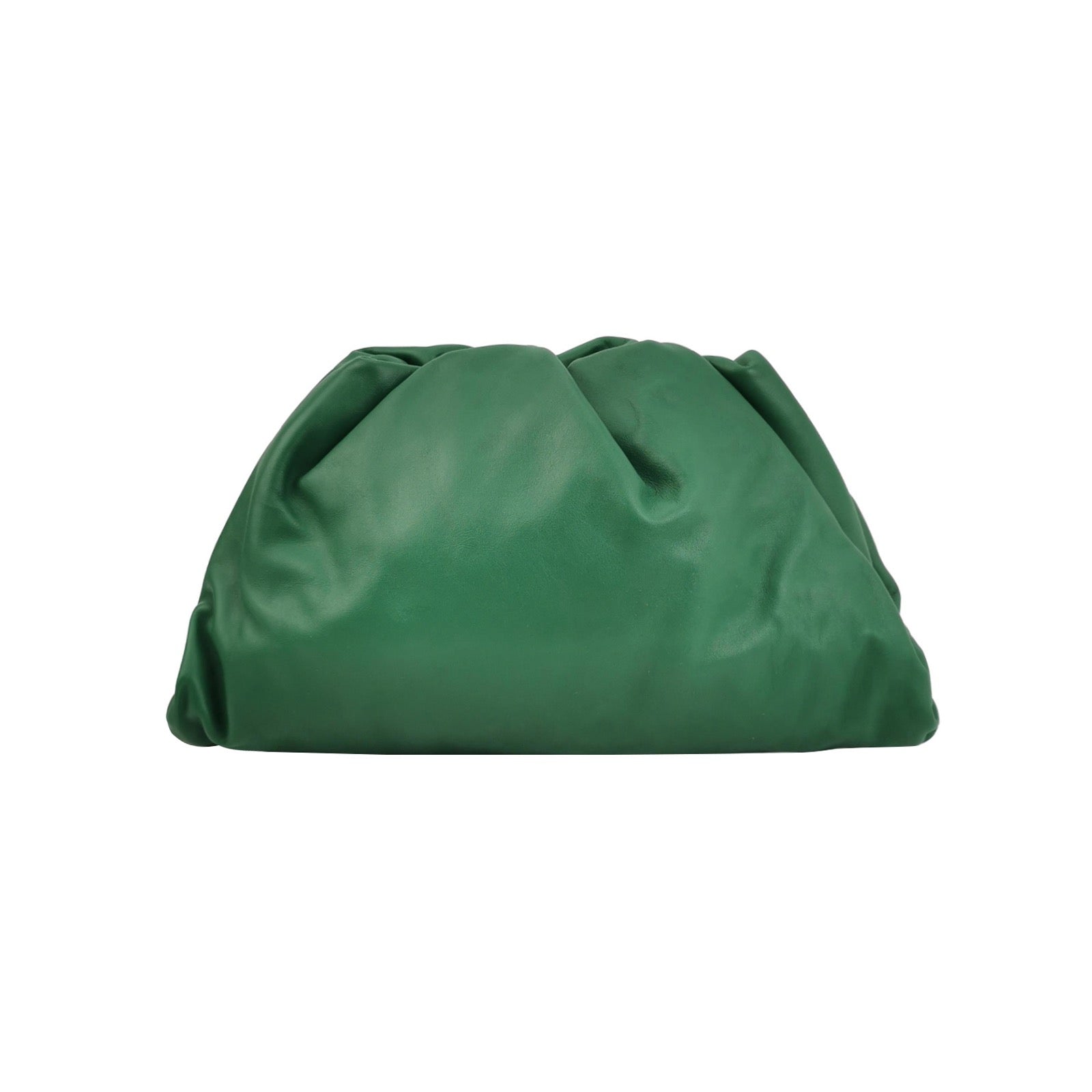 Bottega Veneta Pouch Calfskin Leather Green Large