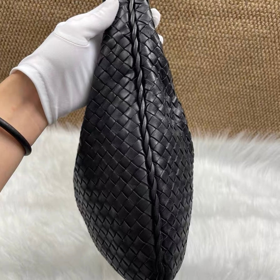 Bottega Veneta Veneta Hobo Black Leather Bag Large 48cm