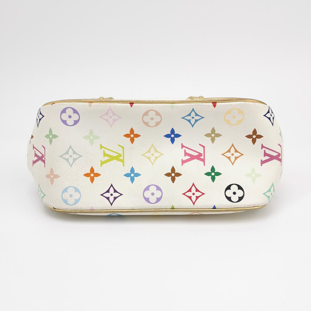 Louis Vuitton x Takashi Murakami Marilyn Small White Multicolor Gold Leather