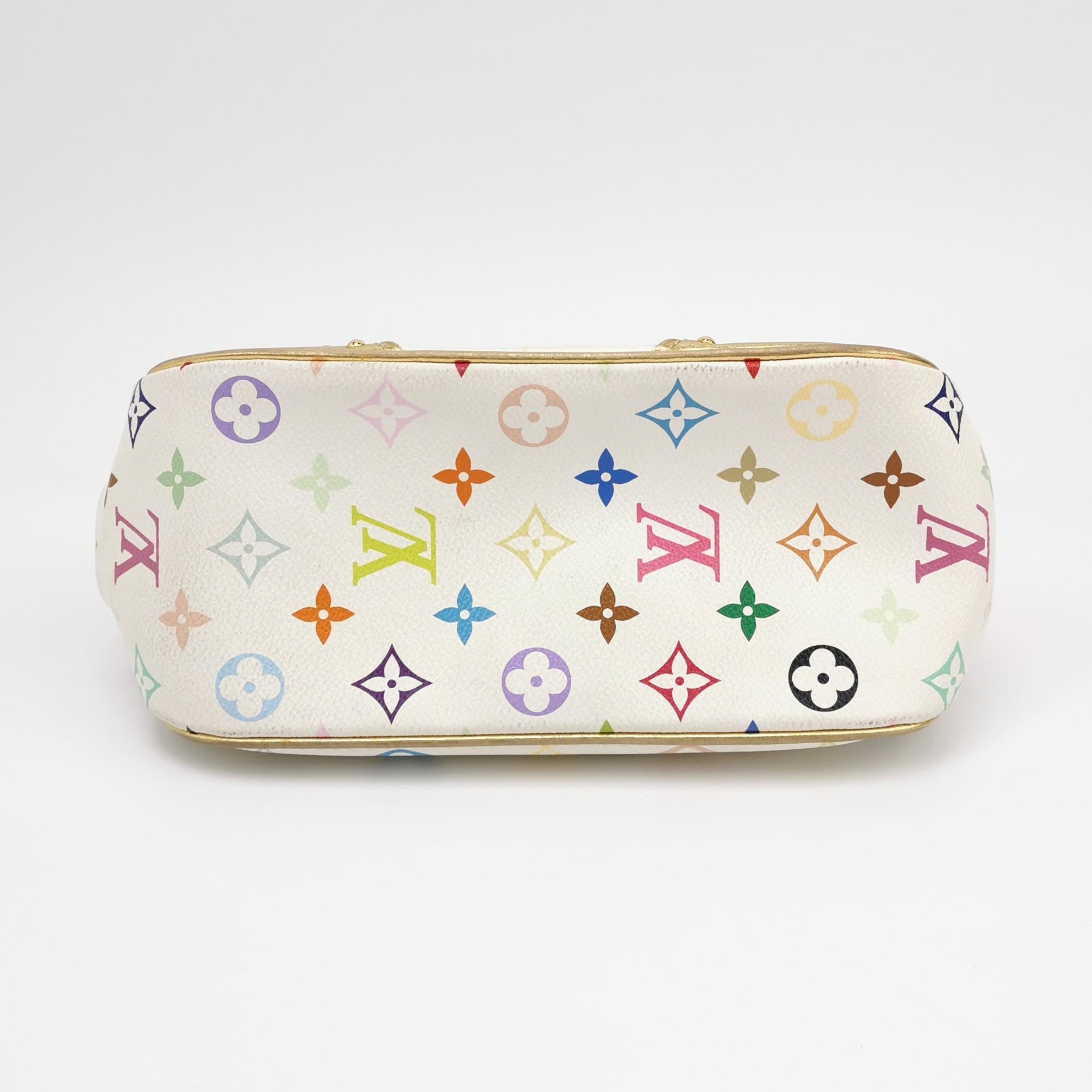 Louis Vuitton x Takashi Murakami Marilyn Small White Multicolor Gold Leather