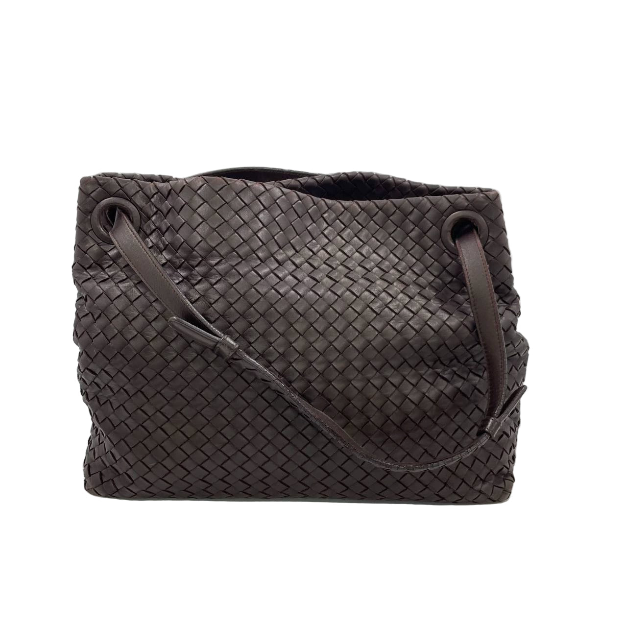 Bottega Veneta Garda Dark Brown Intrecciato Nappa Leather Large 33cm