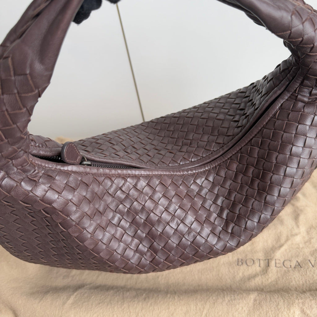 Bottega Veneta Hobo Bag Large Milk Chocolate Brown Lambskin leather 47cm
