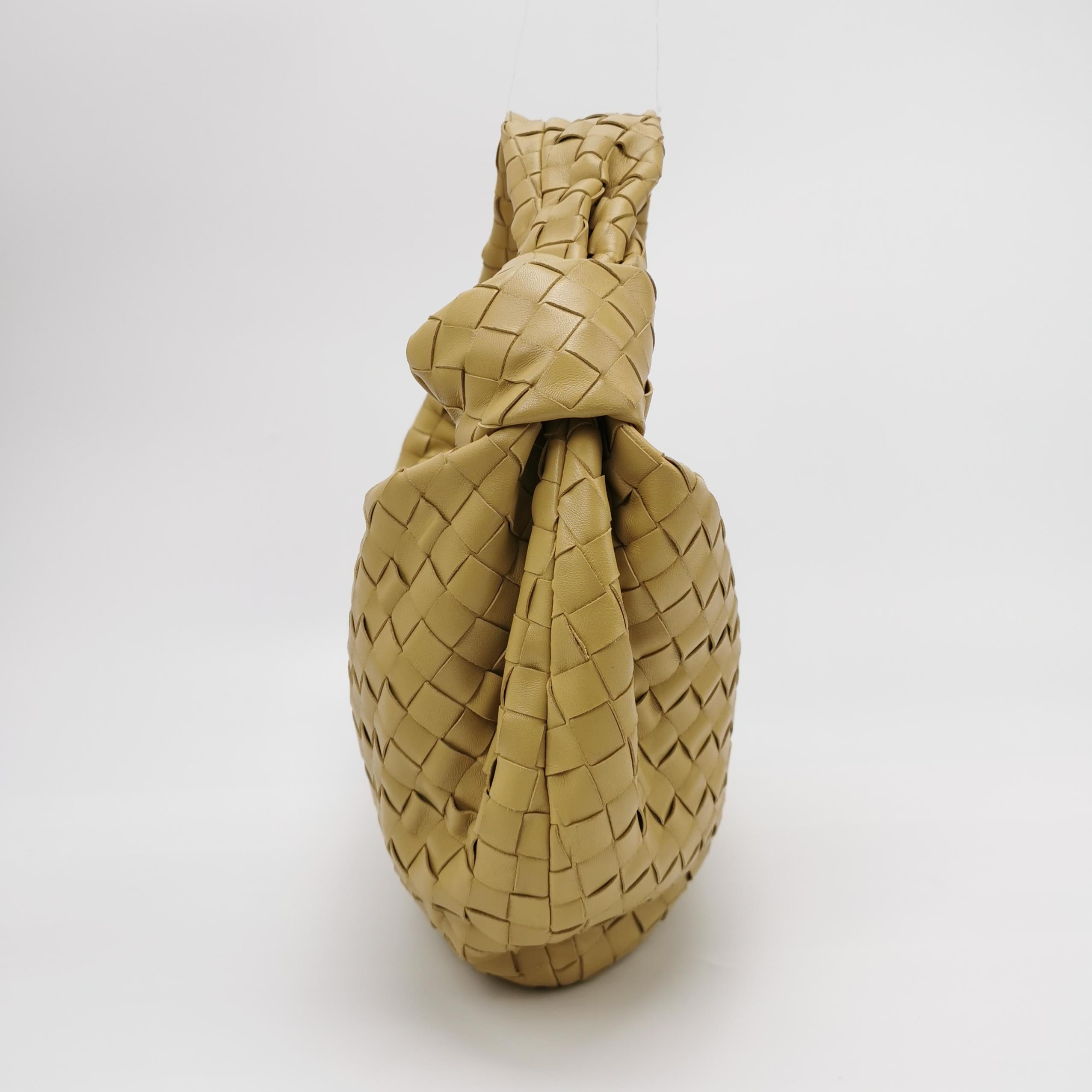 Bottega Veneta Jodie Small Lambskin Leather Tapioca Soft Yellow 46cm