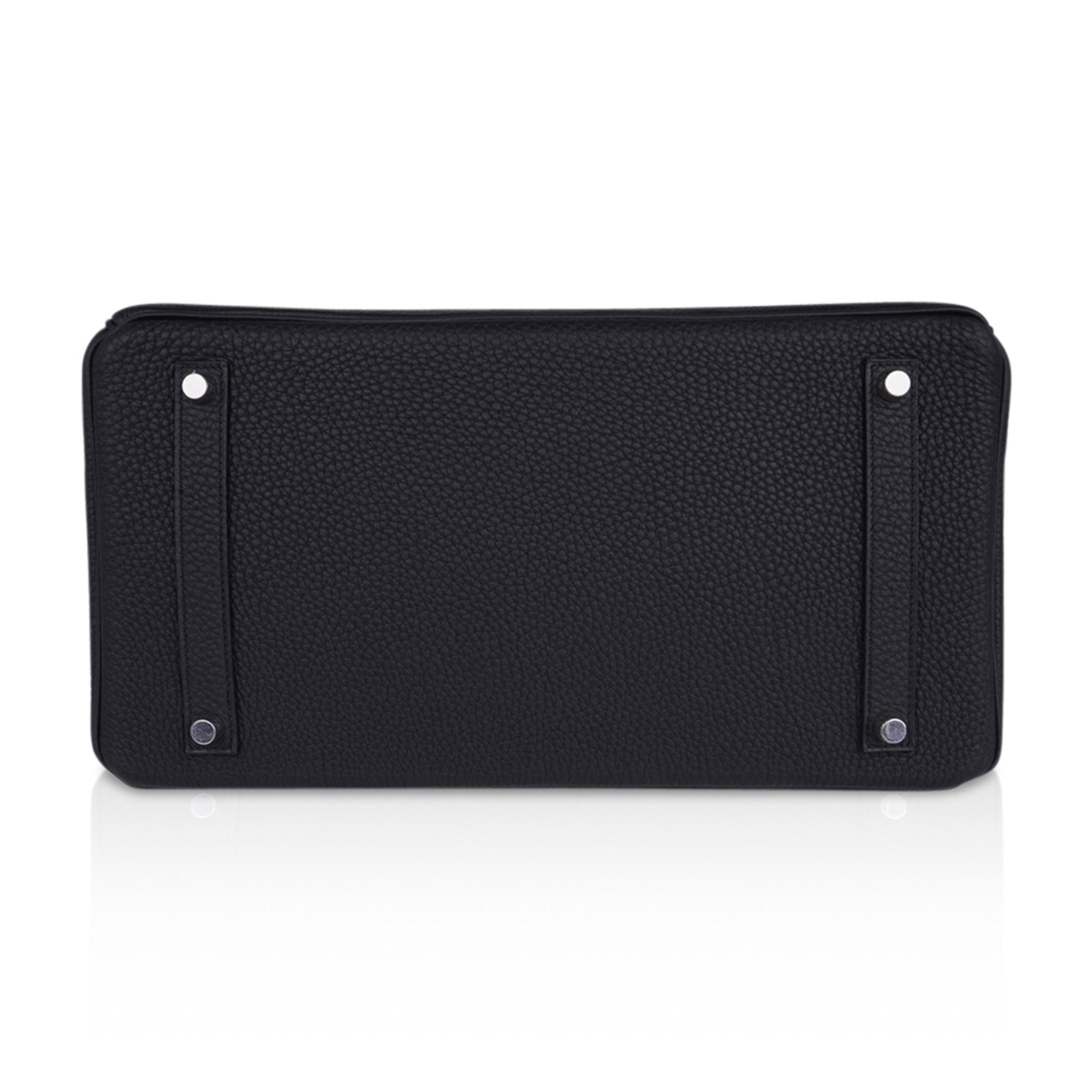 Hermes Verso Birkin 35 Bag Black & Blue Agate Togo Leather with Palladium Hardware