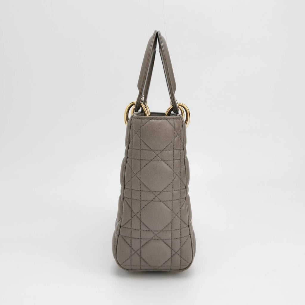 Lady Dior ABCdior 2017 Grey Cannage Lambskin Leather Handbag