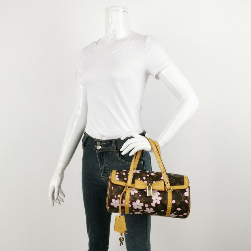 Louis Vuitton x Takashi Murakami Papillon 28 Cherry Blossom Monogram Handbag