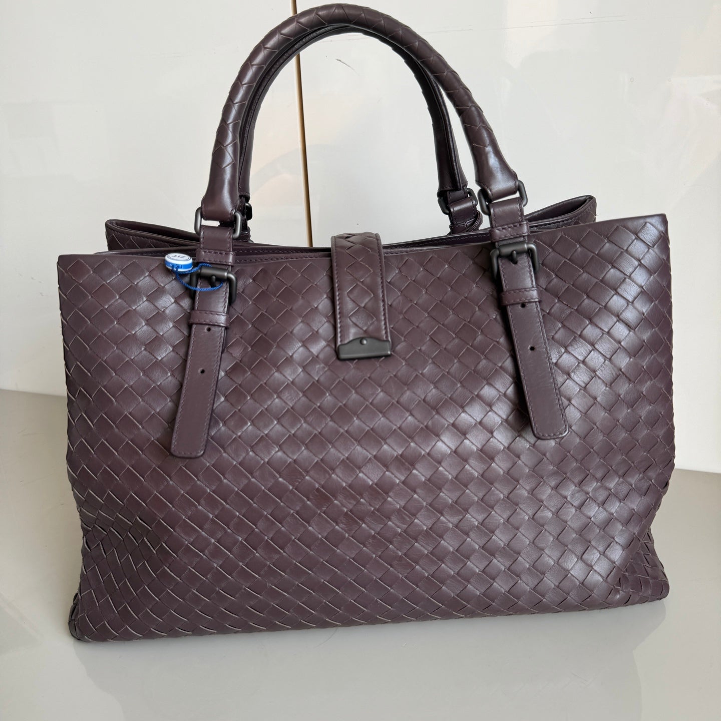 Bottega Veneta Roma Large Intrecciato Nappa Leather Dark Brown 35cm