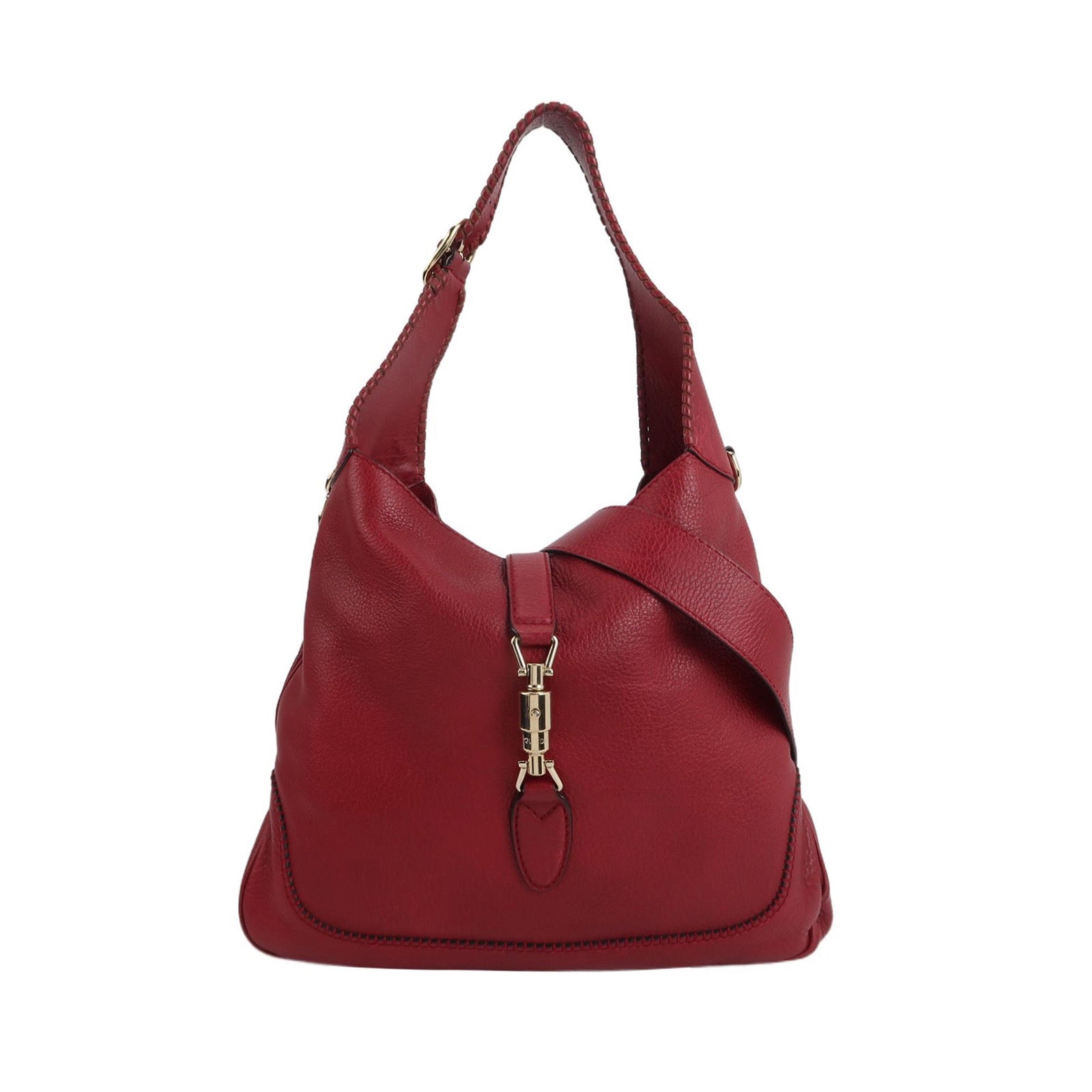 Gucci Jackie Medium Red Calfskin Leather Crossbody Bag