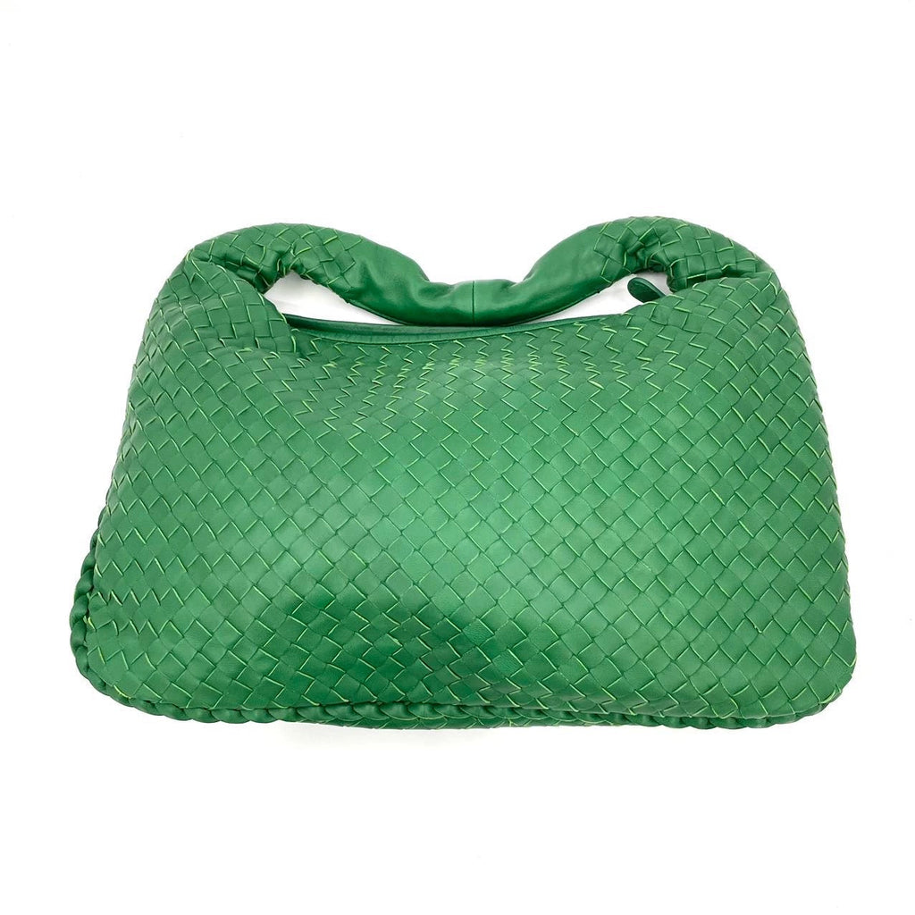 Bottega Veneta Veneta Hobo Dark Green Lambskin Leather 40cm