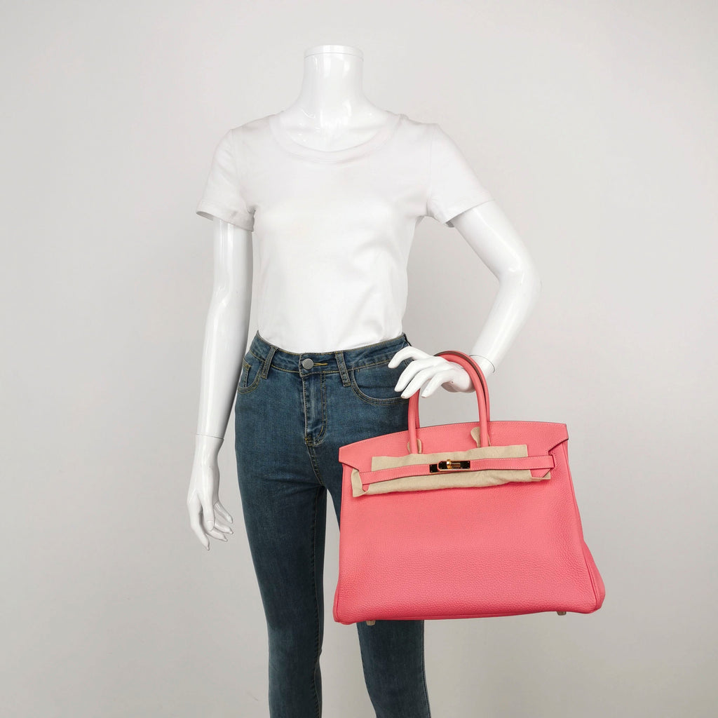 Hermes Birkin 35 Togo U5 Rose Lipstick Pink Gold Hardware 2013