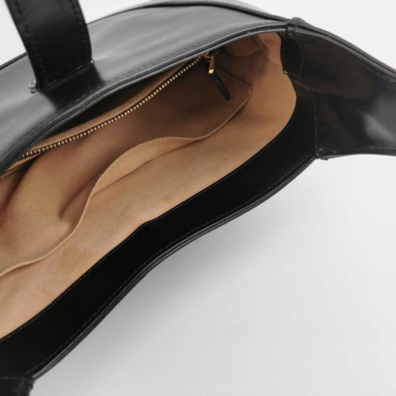 Gucci Jackie 1961 Black Leather Bag Small Piston Lock without Strap