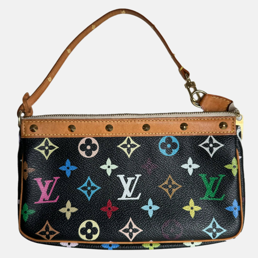 Louis Vuitton x Takashi Murakami Pochette Accessoire Black Multicolor