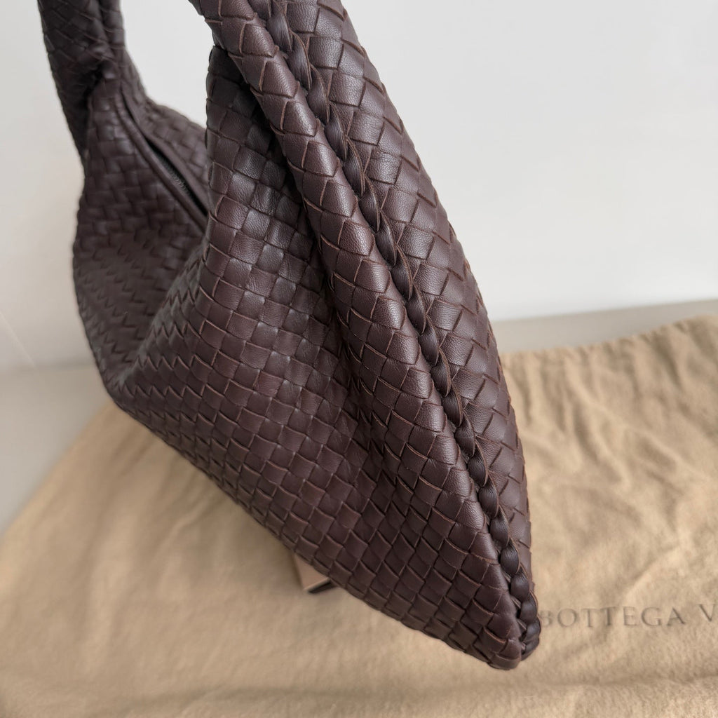 Bottega Veneta Hobo Bag Large Milk Chocolate Brown Lambskin leather 47cm
