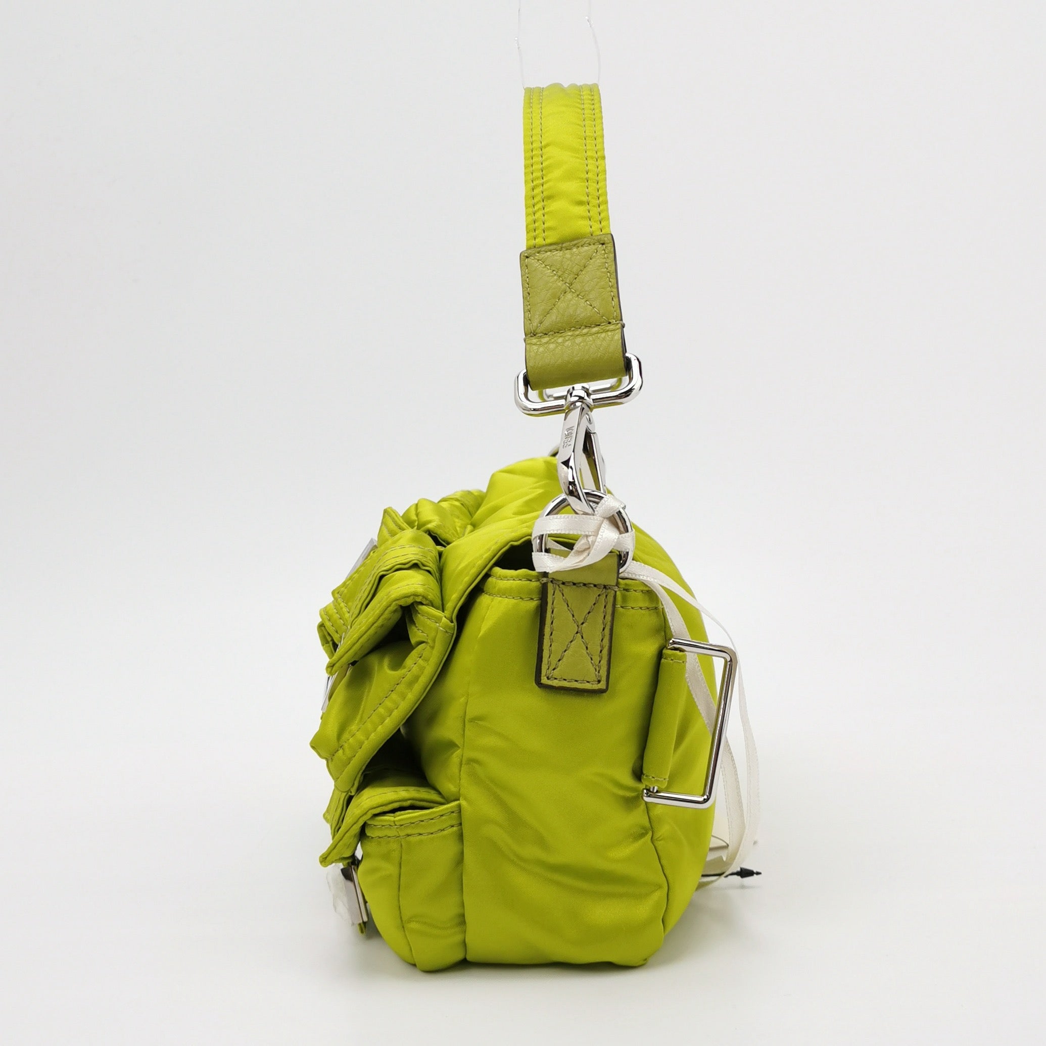 Fendi Baguette Cargo Multipocket Green Nylon 3-way Bag