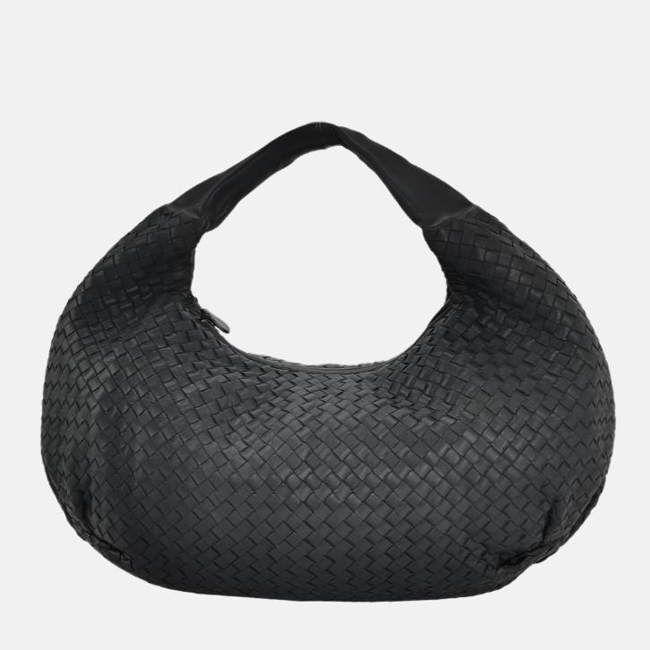 Bottega Veneta Belly Hobo Intrecciato Leather Black Large 55cm