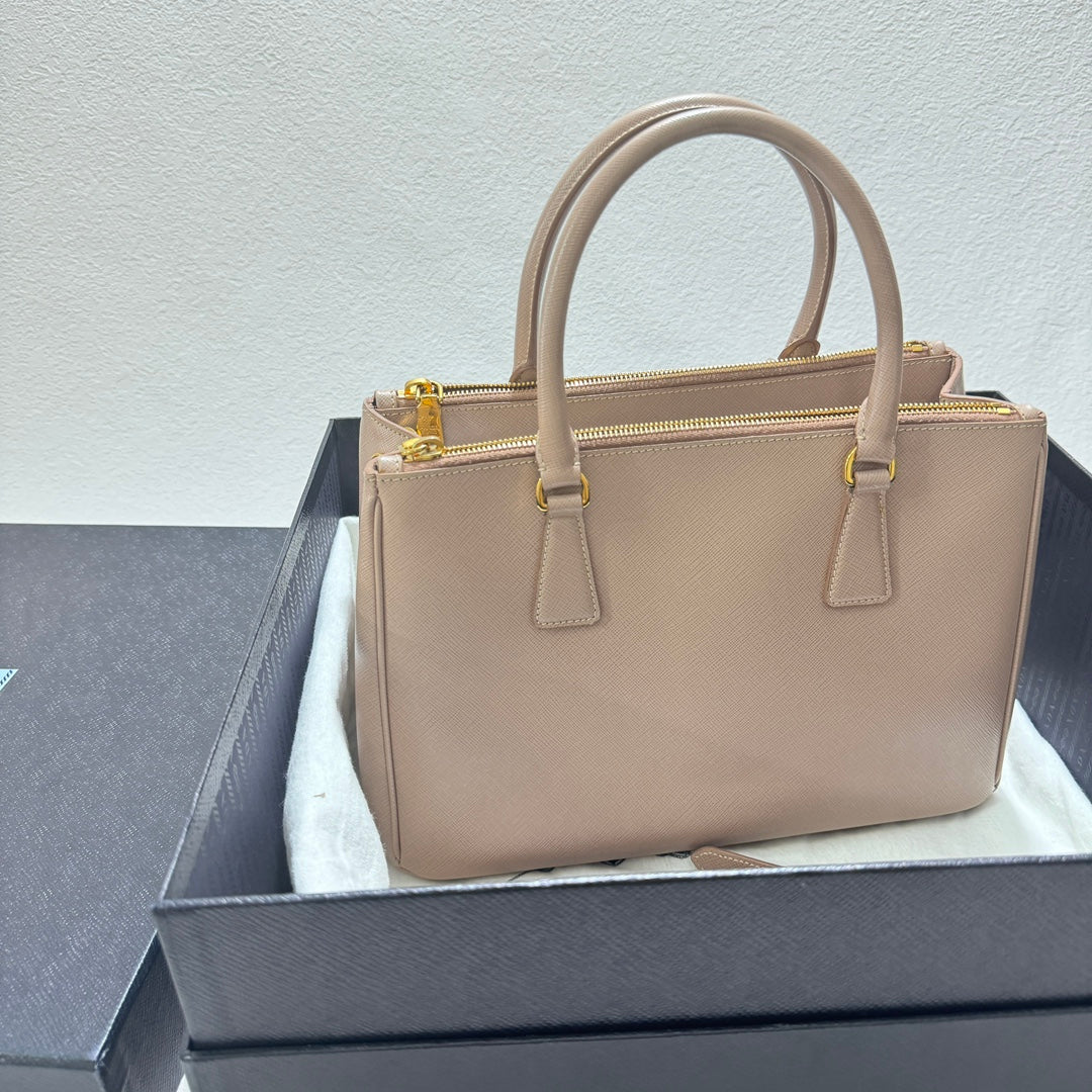 Prada Galleria Saffiano Leather Small Light Pink Handbag with Strap