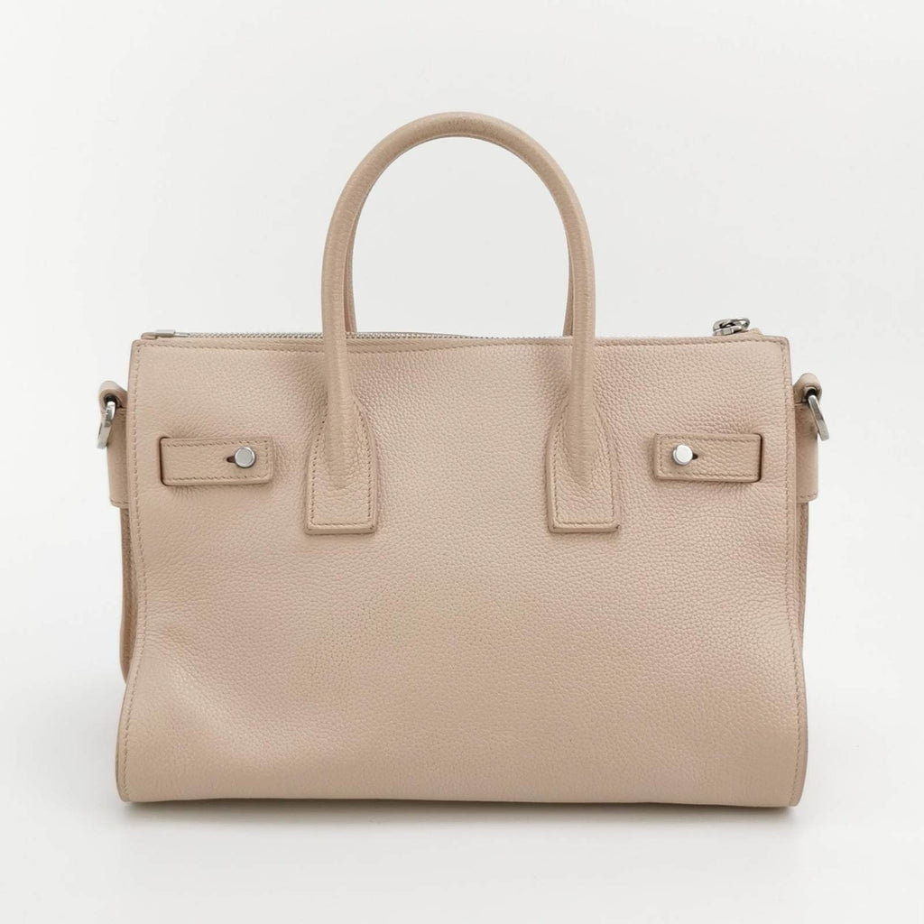 Saint Laurent Sac De Jour Baby Beige Leather Handbag