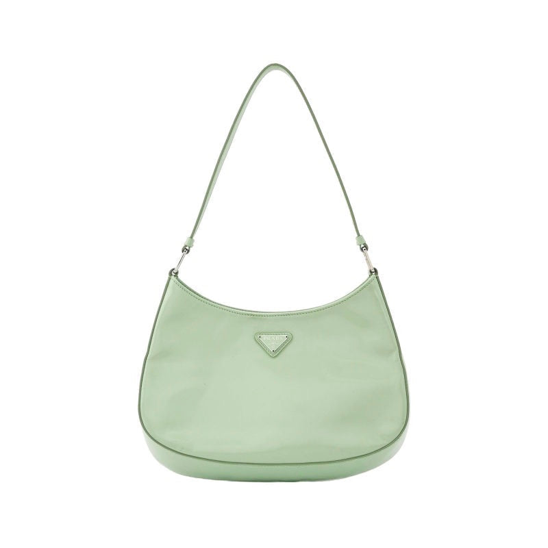 Prada Cleo Green Smooth Leather Shoulder Bag