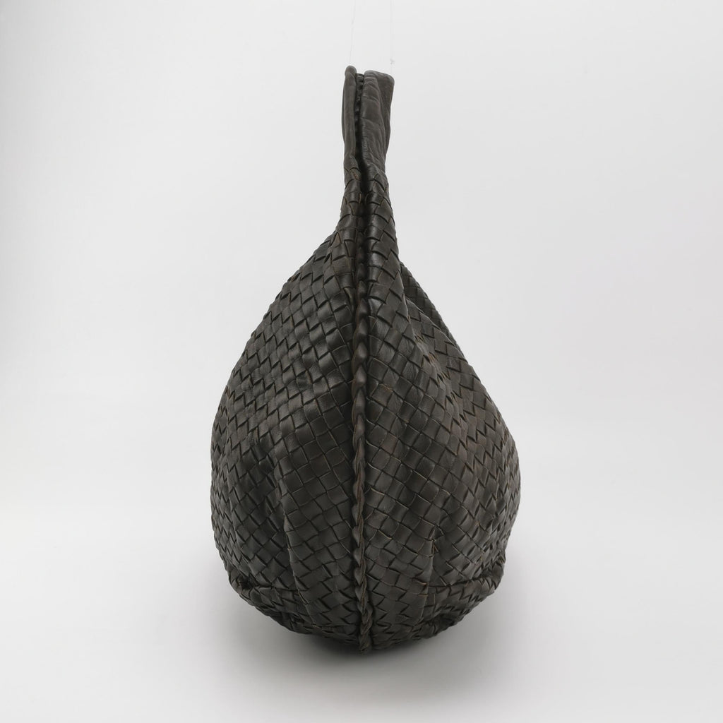 Bottega Veneta Belly Hobo Intrecciato Leather Chocolate Brown Maxi 55cm