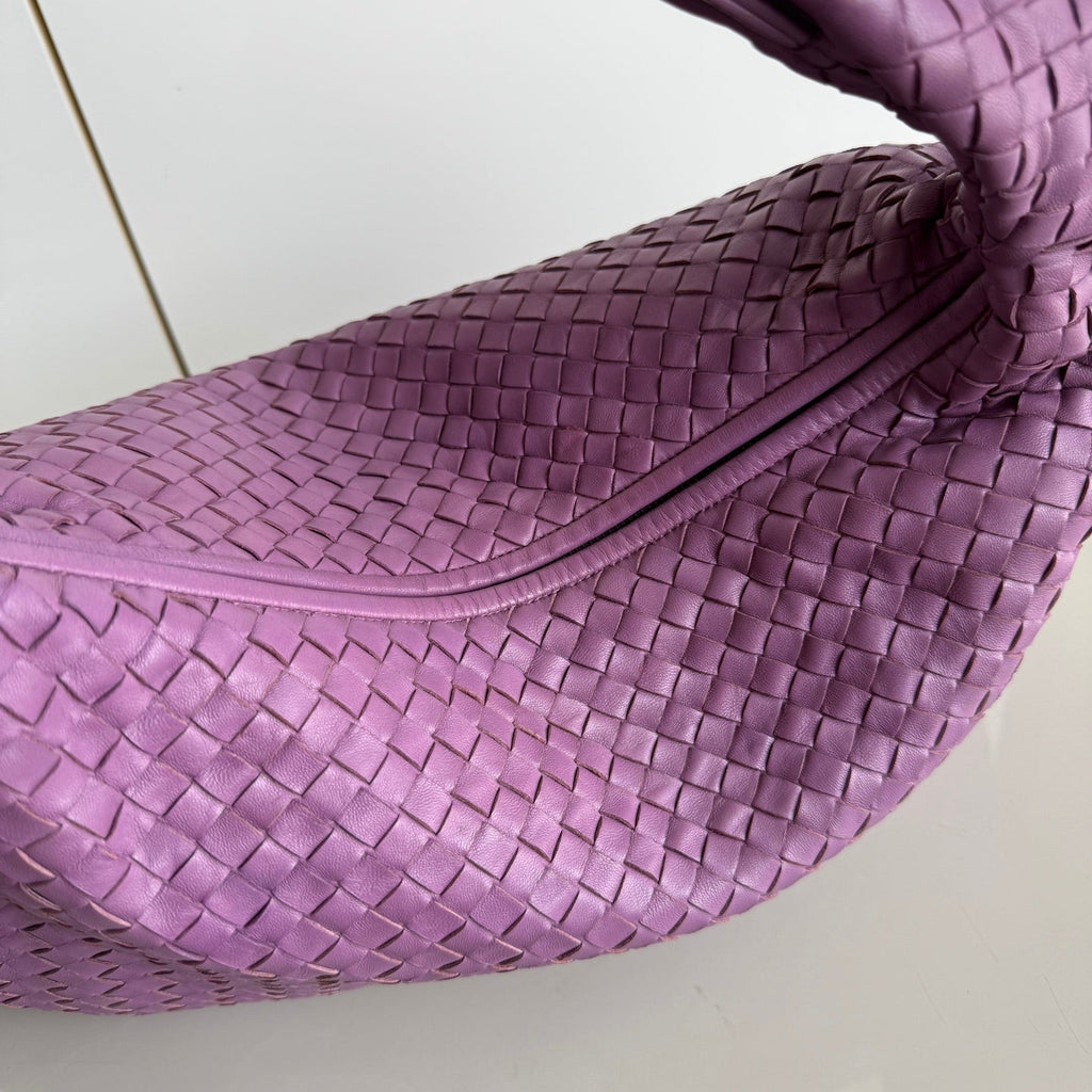 Bottega Veneta Hobo Bag Lambskin leather Lilac Lavender Purple Medium 47cm