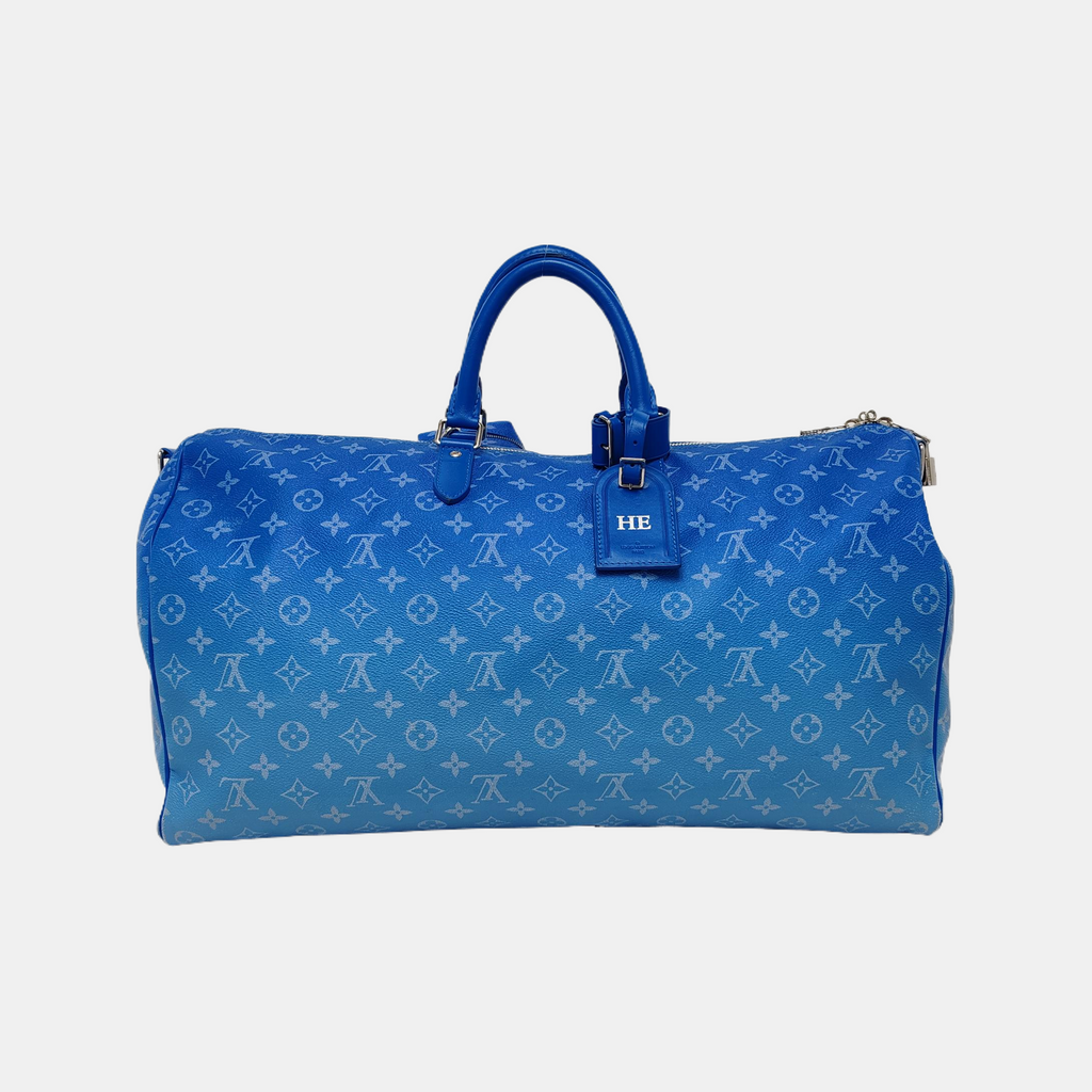 Louis Vuitton Virgil Abloh Keepall Bandouliere 50 Monogram Clouds Blue
