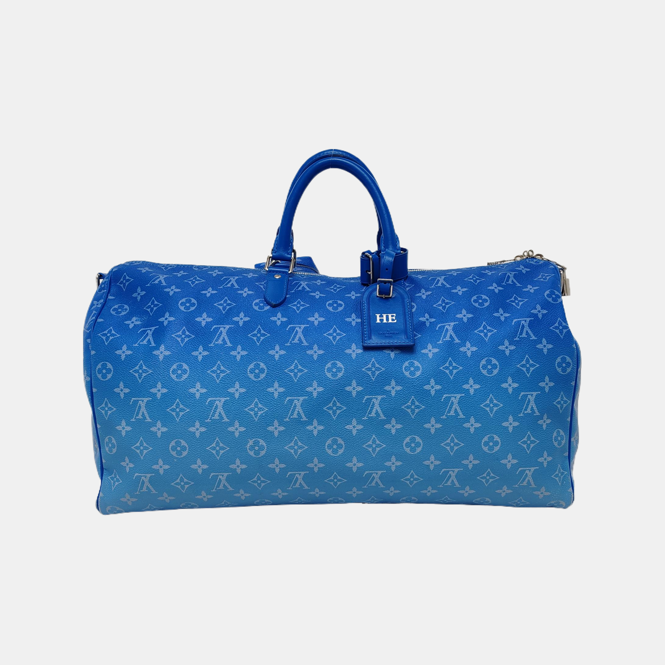 Louis Vuitton Virgil Abloh Keepall Bandouliere 50 Monogram Clouds Blue