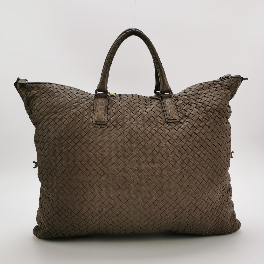 Bottega Veneta Maxi Convertible Tote Dark Chocolate Brown Leather 50cm
