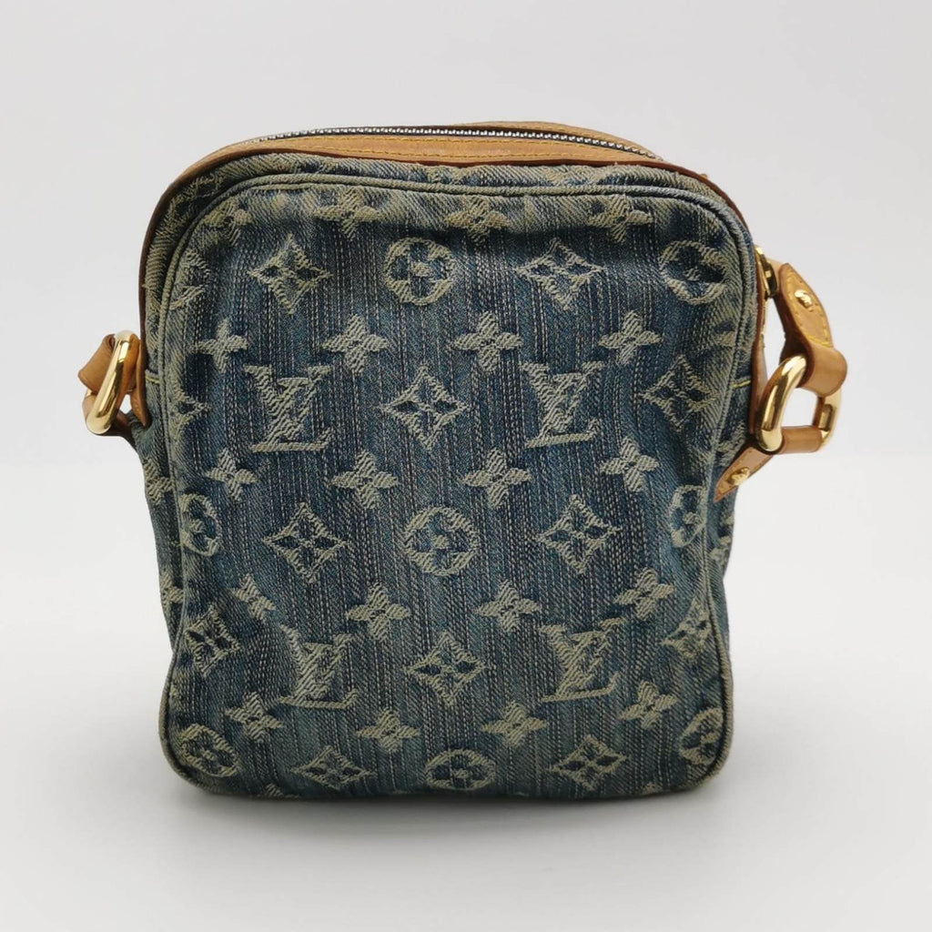 Louis Vuitton Monogram Denim Camera Crossbody Bag Blue